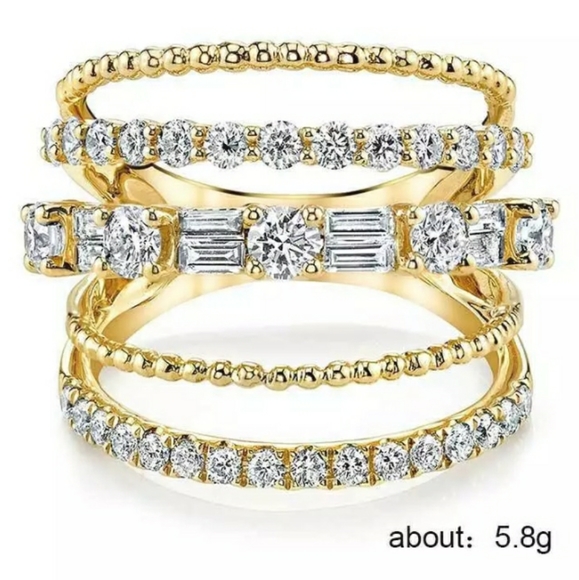 Yellow Gold Plated Ring - Picture 3 of 4